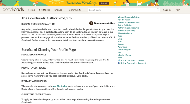 goodreadsauthorprogram